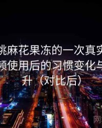 天美蜜桃麻花果冻的一次真实使用体验：高频使用后的习惯变化与效率提升（对比后）