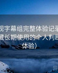 人人影视字幕组完整体验记录：是否值得收藏长期使用的个人判断（长期体验）