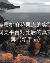 围绕天美蜜桃麻花果冻的实际使用感想：与同类平台对比后的真实体验差异（新手向）