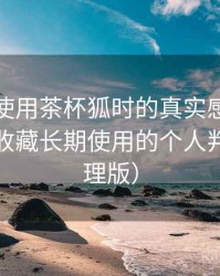 第一次使用茶杯狐时的真实感受：是否值得收藏长期使用的个人判断（整理版）