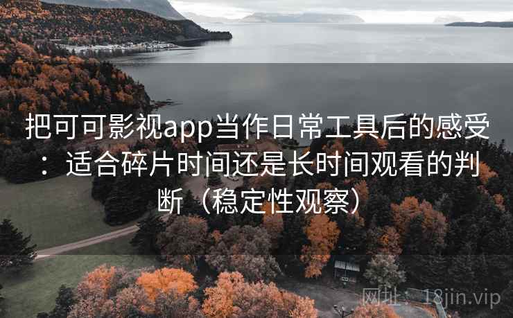 把可可影视app当作日常工具后的感受：适合碎片时间还是长时间观看的判断（稳定性观察）