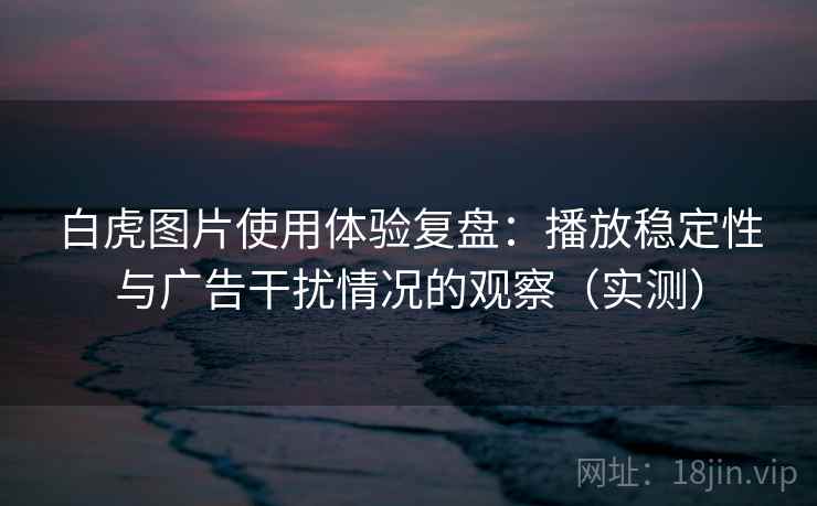 白虎图片使用体验复盘：播放稳定性与广告干扰情况的观察（实测）