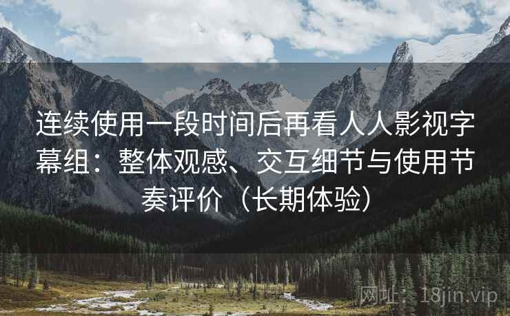 连续使用一段时间后再看人人影视字幕组：整体观感、交互细节与使用节奏评价（长期体验）