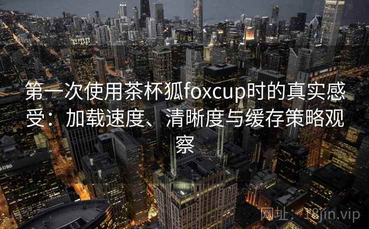 第一次使用茶杯狐foxcup时的真实感受:加载速度、清晰度与缓存策略观察 第一次使用茶杯狐foxcup时的真实感受:加载速度、清晰度与缓存策略观察