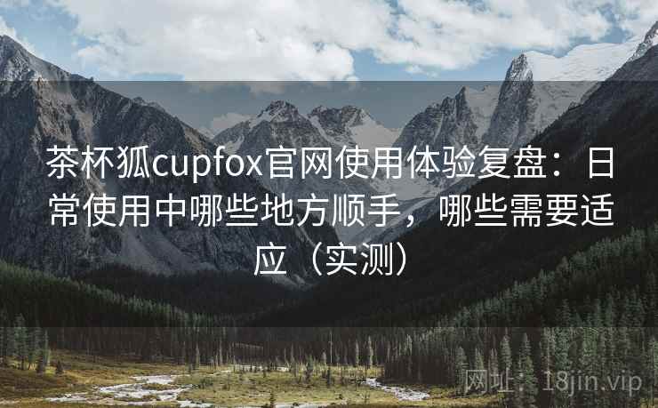 茶杯狐cupfox官网使用体验复盘:日常使用中哪些地方顺手,哪些需要适应(实测) 茶杯狐cupfox官网使用体验复盘:日常使用中哪些地方顺手,哪些需要适应(实测)