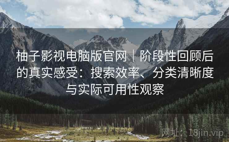 柚子影视电脑版官网｜阶段性回顾后的真实感受：搜索效率、分类清晰度与实际可用性观察